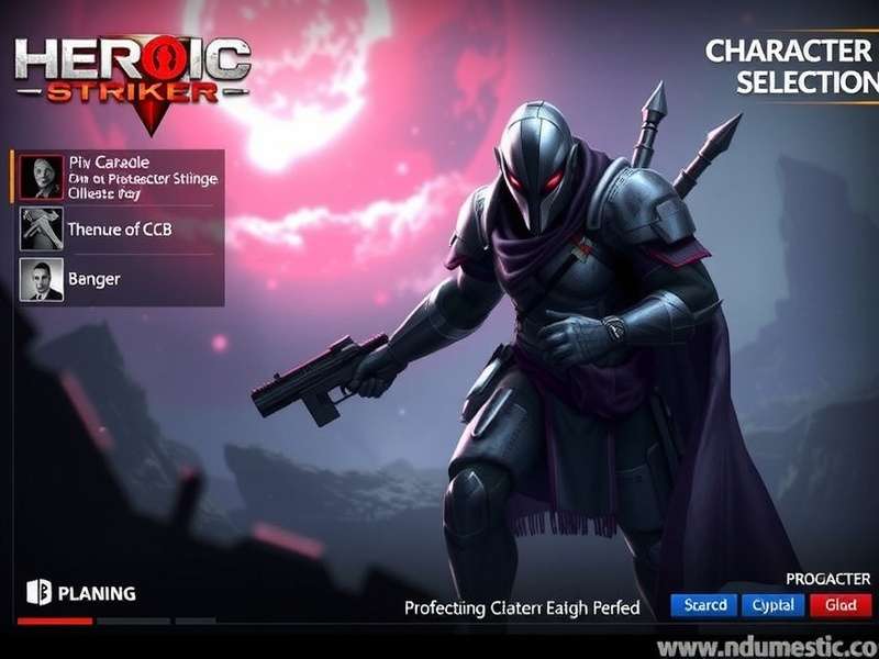 Heroic Predator Striker character selection screen